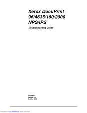Xerox DocuPrint 2000 NPS Series Troubleshooting Manual