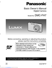 Panasonic Lumix DMC-FH7 Basic Owner's Manual