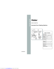 Haier HW-D1050TVE Operation Manual