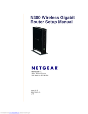Netgear WNR3500L - RangeMax Wireless-N Gigabit Router Setup Manual
