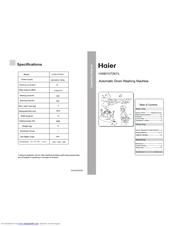 Haier HWM1070KFL Operation Manual