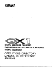 Yamaha QX1 Operations Directory