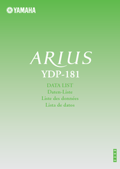 Yamaha ARIUS YDP-181 Data List
