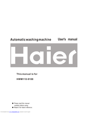 Haier HWM110-9188 User Manual