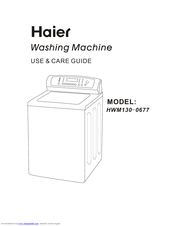 Haier HWM130-0677 Use & Care Manual