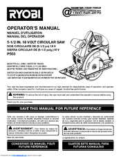 Ryobi P845 Operator's Manual
