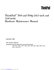 Lenovo THINKPAD T60 - Hardware Maintenance Manual