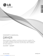 LG DLEX3470 Series Owner's Manual