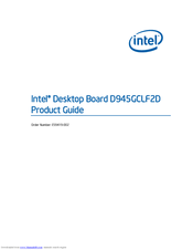 Intel D945GCLF2D - Desktop Board With Integrated Atom Processor Motherboard Product Manual
