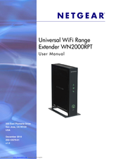 Netgear WN2000RPT - Universal WiFi Range Extender User Manual