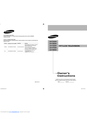 Samsung LNT4032HX Owner's Instructions Manual