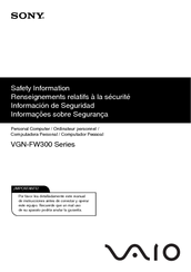 Sony VGN-FW390YLH - VAIO FW Series Safety Information Manual