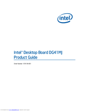 Intel DG41MJ - Desktop Board Classic Series Motherboard Product Manual