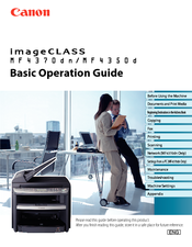 Canon 2711B054AA - imageCLASS D480 Laser All-in-One Printer Basic Operation Manual