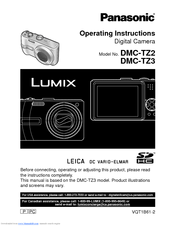 Panasonic Lumix DMC-TZ2 Operating Instructions Manual