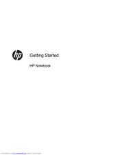 HP Pavilion g6-1d00 Getting Started