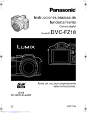 Panasonic DMCFZ18 - DIGITAL STILL CAMERA Instrucciones Básicas De Funcionamiento