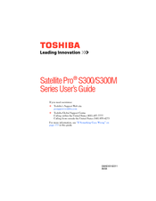 Toshiba S300 S1001 - Satellite Pro - Core 2 Duo 2.4 GHz User Manual