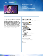 Samsung UN32D4003 Brochure