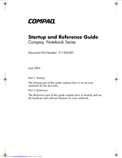 Compaq Presario X1000 - Notebook PC Reference Manual