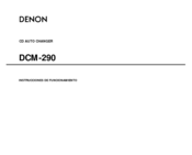 Denon DCM 290 - CD / MP3 Changer Instrucciones De Funcionamiento