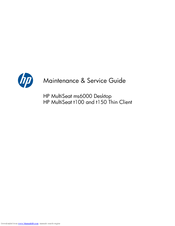 HP MultiSeat ms6000 Maintenance And Service Manual