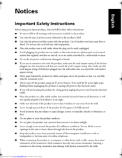 Epson WorkForce Pro WP-4010 Important Safety Instructions Manual