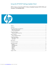 HP DHCP Settings Update Client Using Manual
