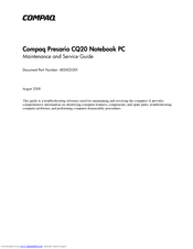 Compaq Presario CQ20-100 - Notebook PC Maintenance And Service Manual