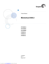Seagate ST9100828A - Momentus 5400.3 100 GB Hard Drive Product Manual