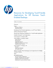 HP TouchSmart 9100 - Business PC Application Manual