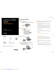 Lenovo 3000 G230 Setup Poster