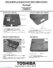 Toshiba Portege 7200CT Replacement Instructions Manual