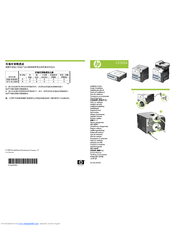 HP Color LaserJet CP3520 Install Manual