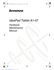 Lenovo IdeaPad A1-07 Hardware Maintenance Manual