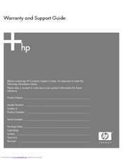 HP Pavilion m1000 series Support Manual
