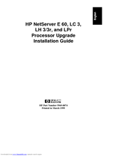 HP NetServer LC 3 Installation Manual