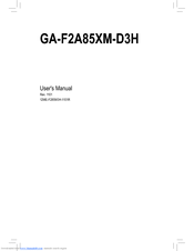 Gigabyte GA-F2A75M-D3H User Manual