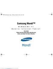Samsung Mondi SWD-M100 User Manual