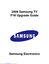 Samsung LN46B750U1F Firmware Upgrade Manual