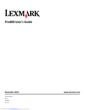 Lexmark Pro800 User Manual