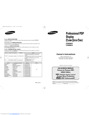 Samsung PPM42M7H Owner's Instructions Manual