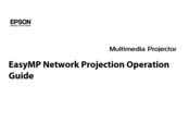 Epson PowerLite Pro G5650WNL Operation Manual
