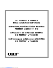 Oki 70035001 Instructions Manual