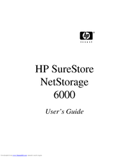 HP NetStorage 6000 User Manual