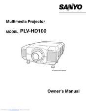 Sanyo PLV-HD100 - 5500 Lumens Owner's Manual