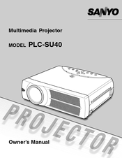 Sanyo SU40 - PLC SVGA LCD Projector Owner's Manual