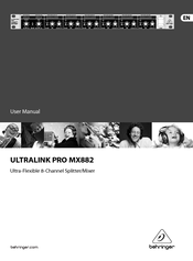 Behringer Ultralink Pro MX882 User Manual