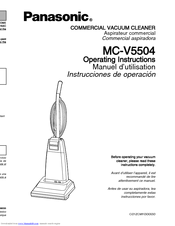 Panasonic MCV5504 - COMMERCIAL VACUUM Operating Instructions Manual
