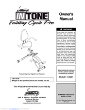Stamina InTone Folding Cycle Pro 15-0201 Owner's Manual